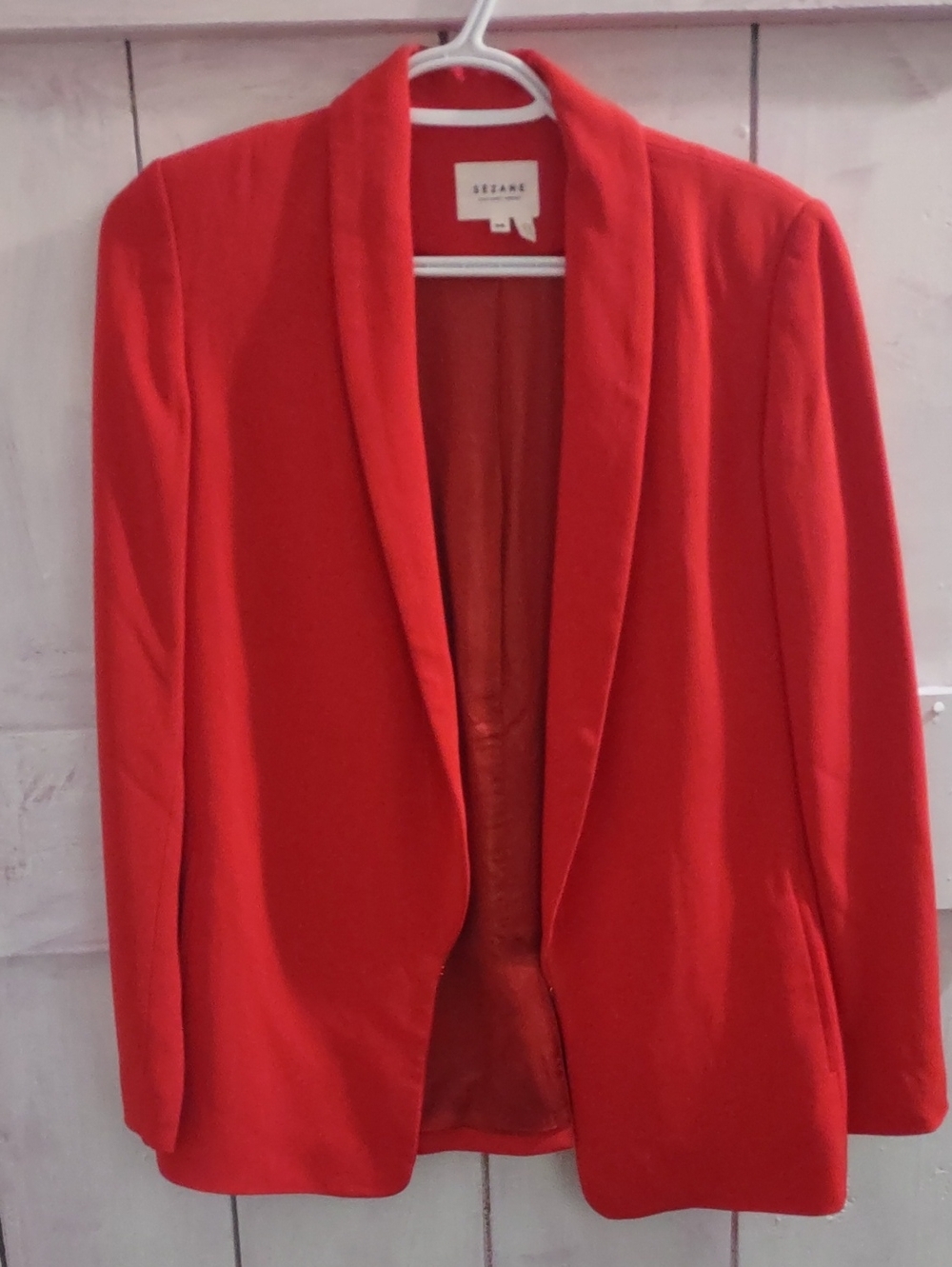 Sezane Cherry Red Blazer